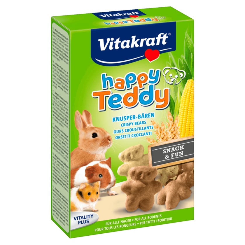 Vitakraft Nagerfutter happy Teddy Knusper-Bären Snack & Fun 75g